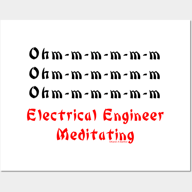 Electrical Engineer Meditating Wall Art by Barthol Graphics